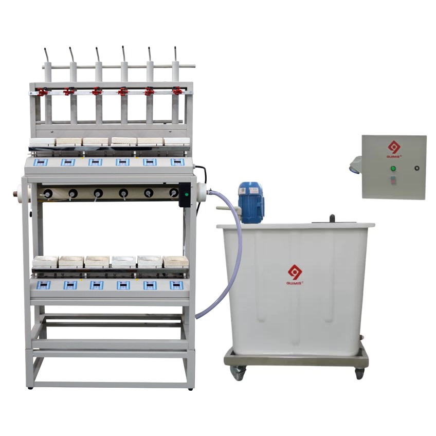 Digestor e destilador de Kjeldahl com lavador de gases